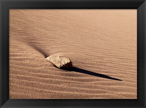 Framed Rock And Ripples On A Dune, Colorado Print