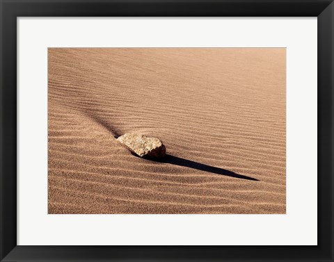 Framed Rock And Ripples On A Dune, Colorado Print