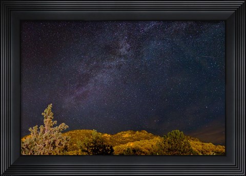 Framed Milky Way Above Mountains, Colorado Print