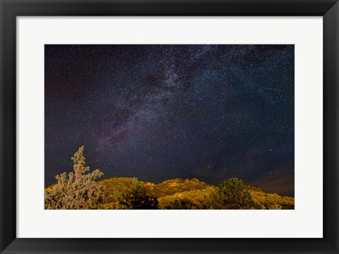 Framed Milky Way Above Mountains, Colorado Print