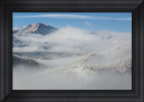 Framed Colorado Clouds Below Pikes Peak Print