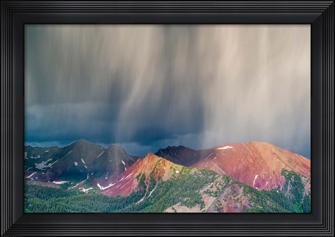 Framed Storm Moving Over Mountains Near Crested Butte, Colorado Print
