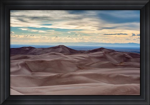 Framed Great Sand Dunes National Park And Sangre Cristo Mountains, Colorado Print