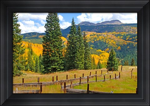 Framed Autumn Colors In The San Juan Mountains, Colorado Print
