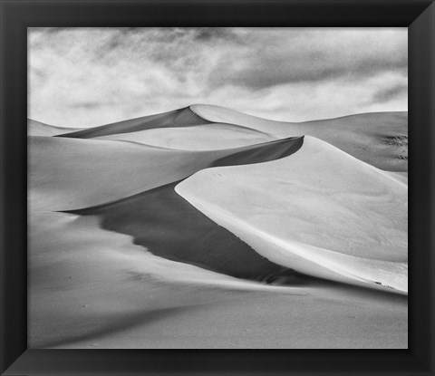 Framed Great Sand Dunes National Park (BW) Print