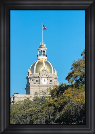 Framed City Hall, Savannah, Georgia Print