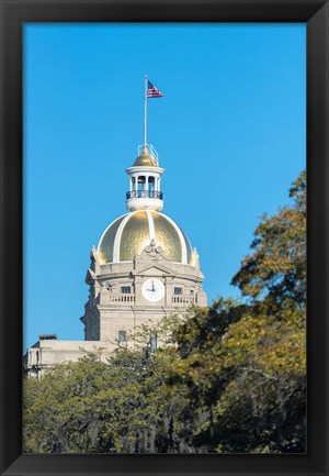 Framed City Hall, Savannah, Georgia Print