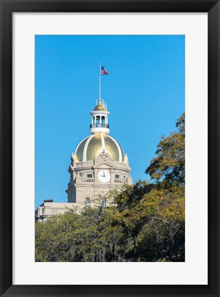 Framed City Hall, Savannah, Georgia Print