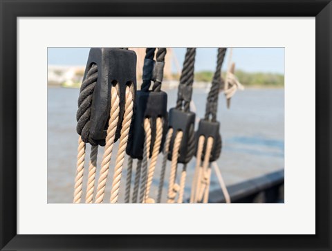 Framed Savannah Sailboat Ropes Print