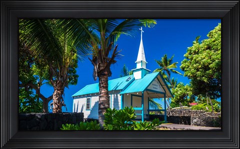 Framed St Peter&#39;s Catholic Church, Kailua-Kona, Hawaii Print