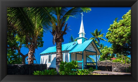 Framed St Peter&#39;s Catholic Church, Kailua-Kona, Hawaii Print