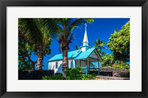 Framed St Peter&#39;s Catholic Church, Kailua-Kona, Hawaii Print