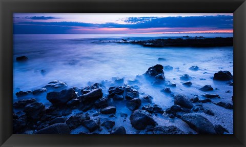 Framed Surf At Dusk, Kailua-Kona, Hawaii Print