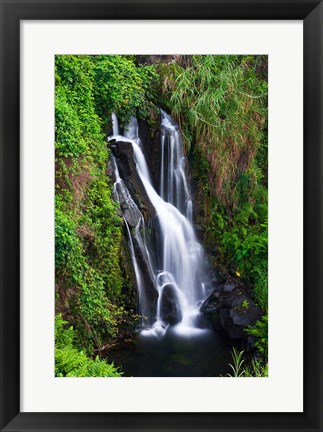 Framed Cascade On The Hamakua Coast, The Big Island, Hawaii Print