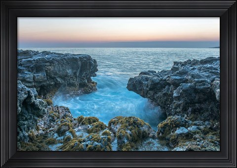 Framed Mokolea Point At Dawn, Kauai, Hawaii Print