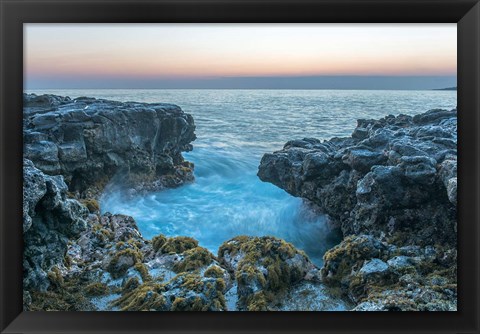 Framed Mokolea Point At Dawn, Kauai, Hawaii Print