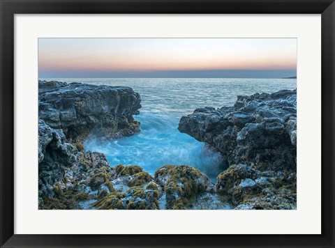 Framed Mokolea Point At Dawn, Kauai, Hawaii Print