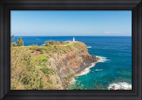 Framed Kilauea Lighthouse, Kauai, Hawaii Print