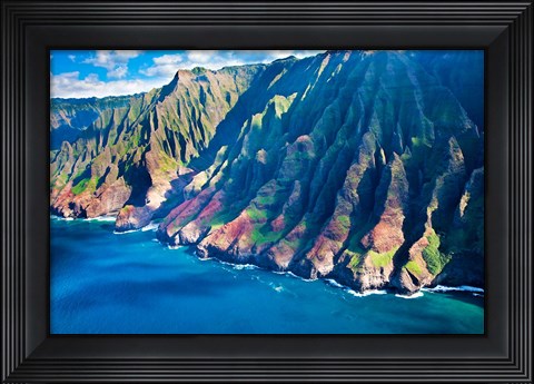 Framed Kauai Coastline, Hawaii Print