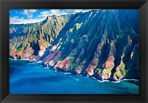 Framed Kauai Coastline, Hawaii Print