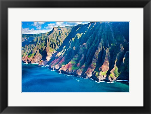 Framed Kauai Coastline, Hawaii Print