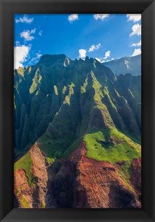 Framed Coastline Or Kauai, Hawaii Print