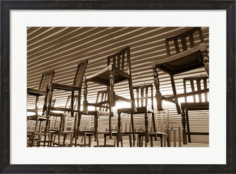 Framed Hanging Chairs, Wilmington, Illinois Print