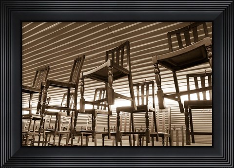 Framed Hanging Chairs, Wilmington, Illinois Print