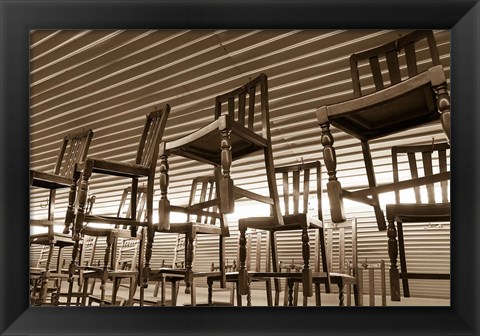 Framed Hanging Chairs, Wilmington, Illinois Print