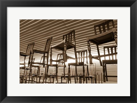 Framed Hanging Chairs, Wilmington, Illinois Print