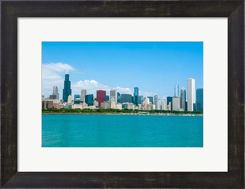 Framed Skyline Of Chicago, Illinois Print