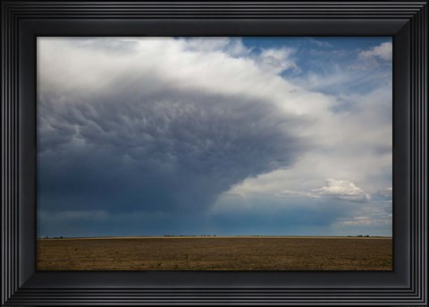 Framed Storm Cell Forms Over Prairie, Kansas Print