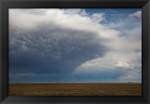 Framed Storm Cell Forms Over Prairie, Kansas Print