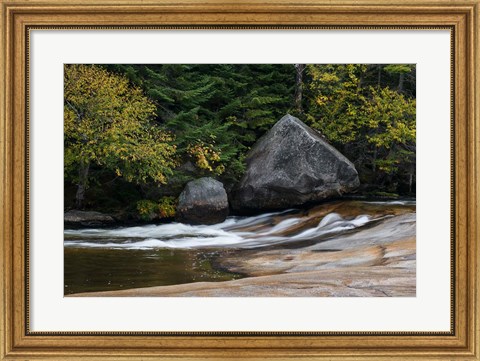 Framed Ledge Falls At Baxter State Park, Maine Print
