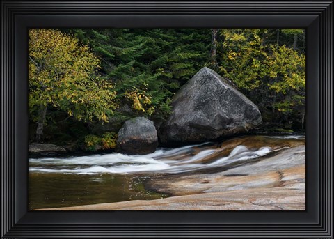 Framed Ledge Falls At Baxter State Park, Maine Print