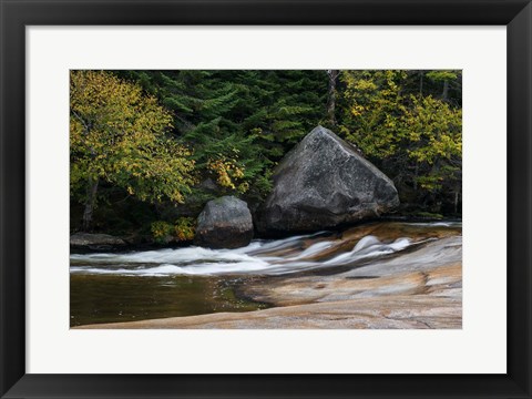 Framed Ledge Falls At Baxter State Park, Maine Print