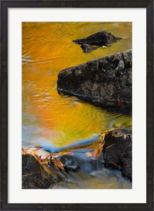 Framed Abstract River, Acadia National Park, Maine Print