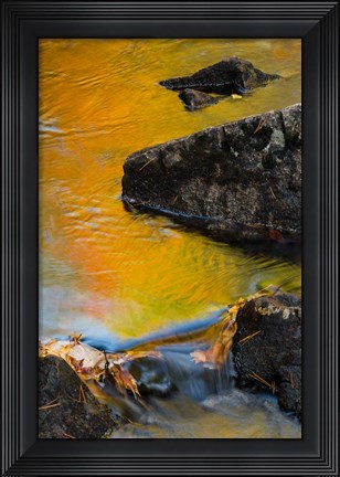 Framed Abstract River, Acadia National Park, Maine Print