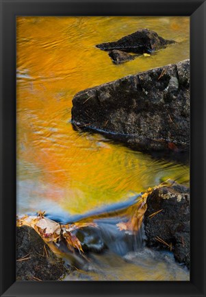 Framed Abstract River, Acadia National Park, Maine Print