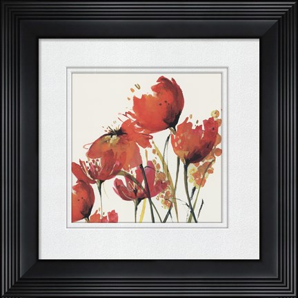 Framed Watercolor Garden 3 Print