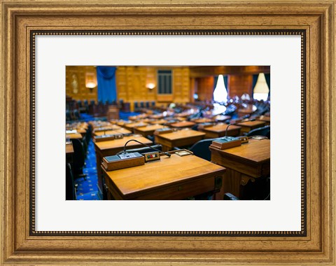 Framed Chamber Of The Statehouse Of Representatives, Boston Print