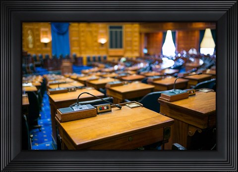 Framed Chamber Of The Statehouse Of Representatives, Boston Print