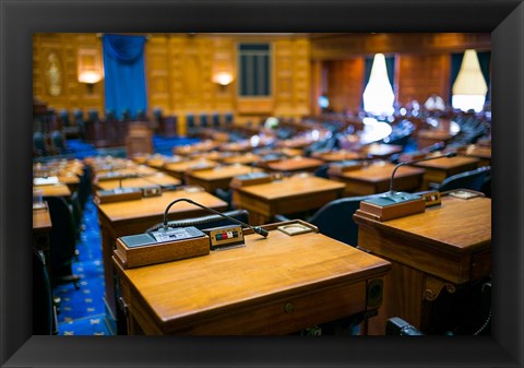 Framed Chamber Of The Statehouse Of Representatives, Boston Print