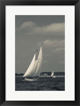 Framed Annual Schooner Festival, Gloucester (BW) Print