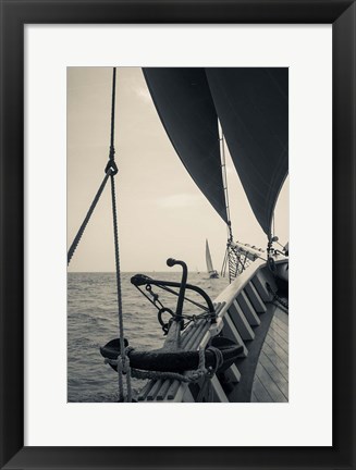 Framed Annual Schooner Festival, Anchor, Massachusetts (BW) Print