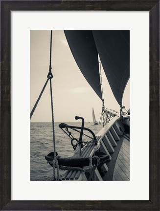 Framed Annual Schooner Festival, Anchor, Massachusetts (BW) Print