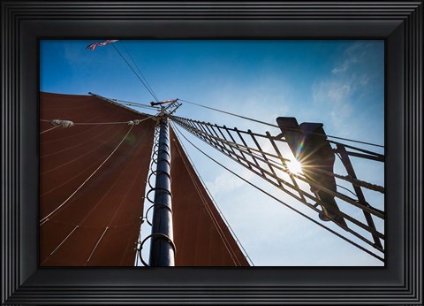 Framed Tall Schooner Rigging, Cape Ann, Massachusetts Print
