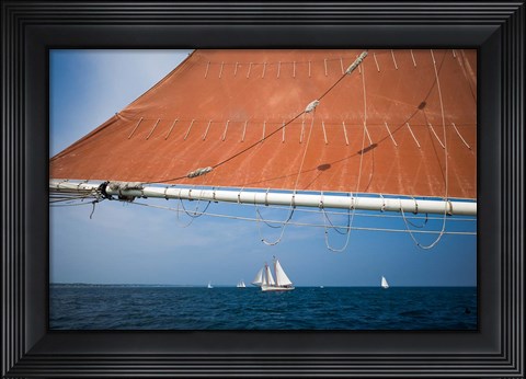 Framed Horizontal Schooner Rigging, Cape Ann, Massachusetts Print