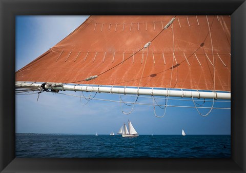 Framed Horizontal Schooner Rigging, Cape Ann, Massachusetts Print