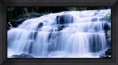 Framed Wide Cascade Of Bond Falls On The Ontonagon River Print